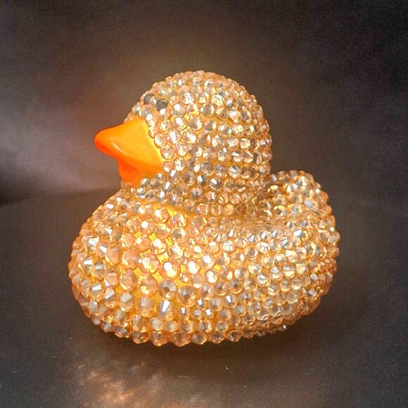 Gold Bling Rubber Duck, Bedazzled, Jeep, Unique, Cute Gift - Picture 4 of 8